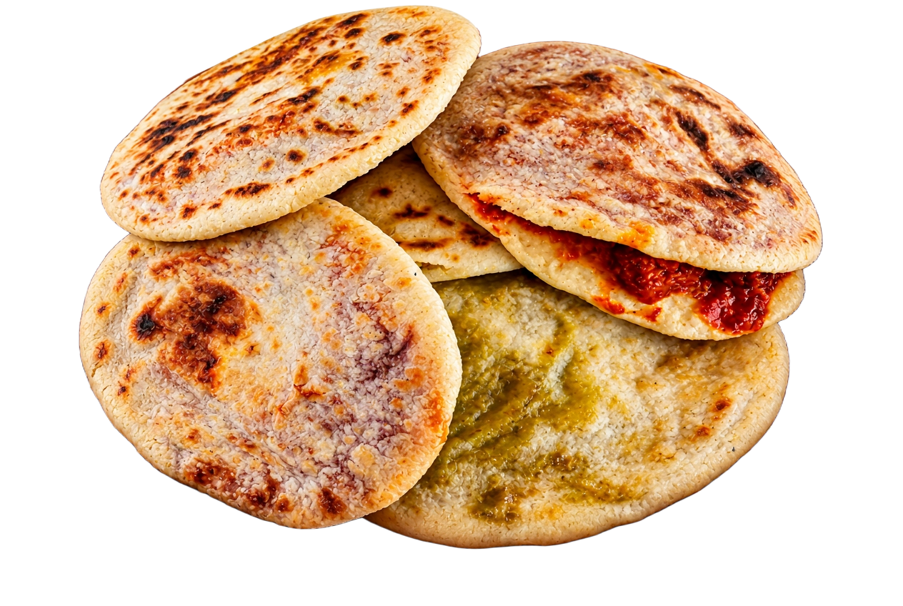 Handmade gorditas fresh off the comal